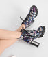 Gradient Flower Platform Boots